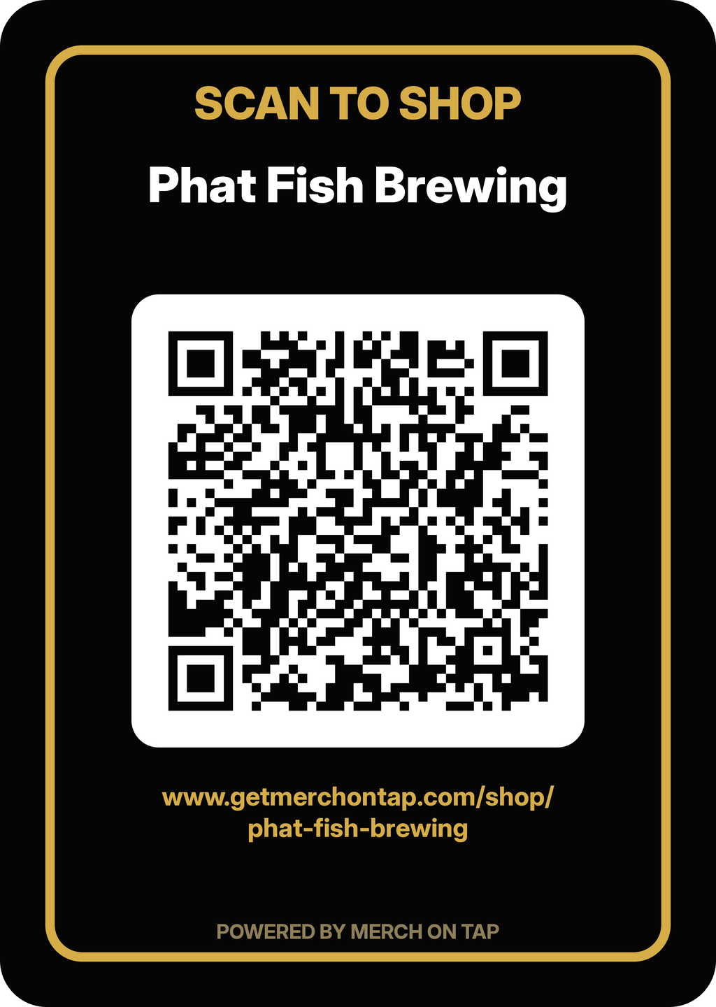 Wall sticker, 6x9 in, matte artwork for Phat Fish Brewing (20260721-pedestal-template-v2)